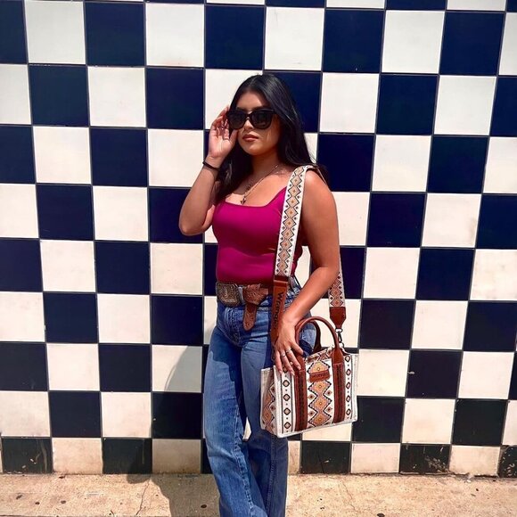 Wrangler Tote Bag for Women Western Shoulder Purses Boho Aztec Satchel Handbags - Picture 6 of 6